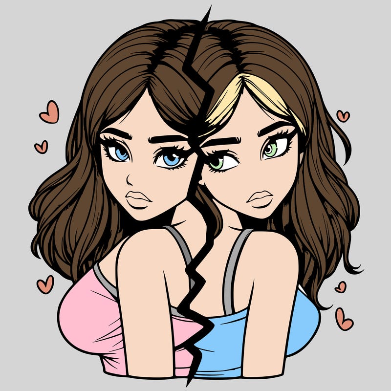 realistic girl split