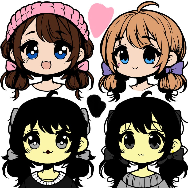 manga character girl kid