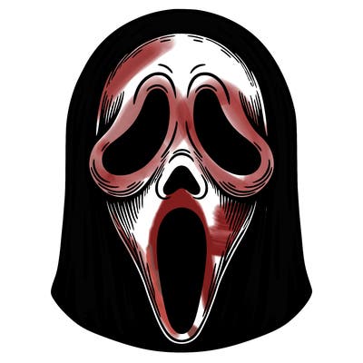 detailed ghostface mask