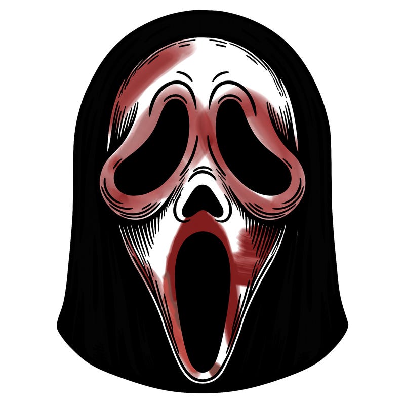 detailed ghostface mask