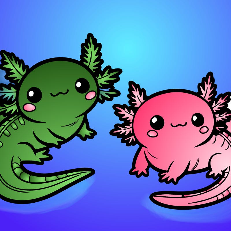 cute axolotls