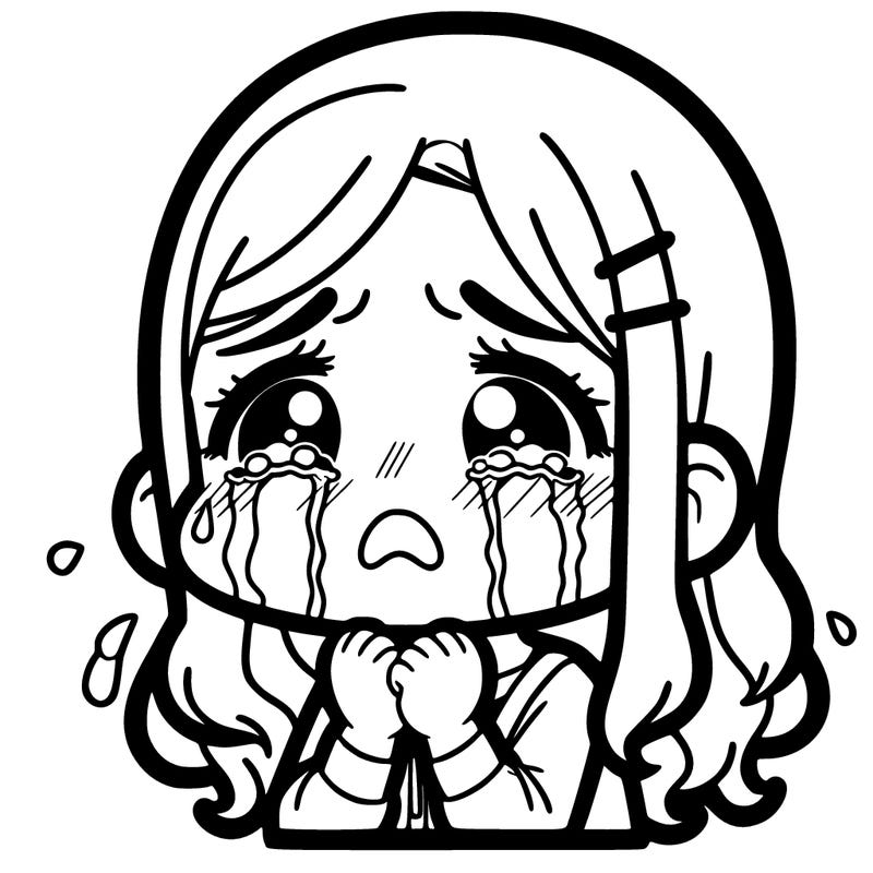 a girl crying