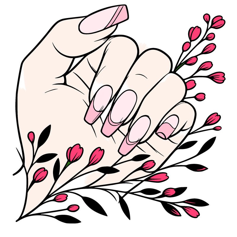 nails with french tip