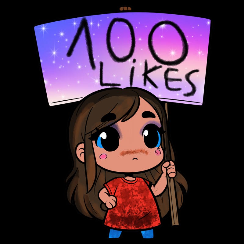 girl with blank sign