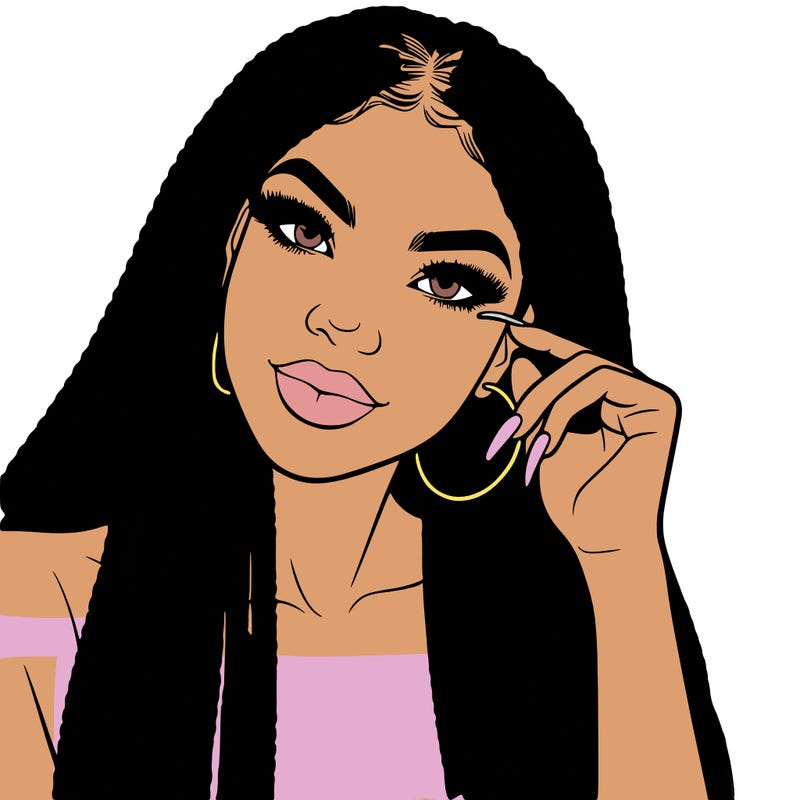 beautiful woman with box braids