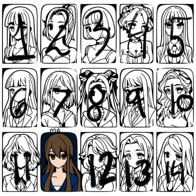 girls that look diffrent anime