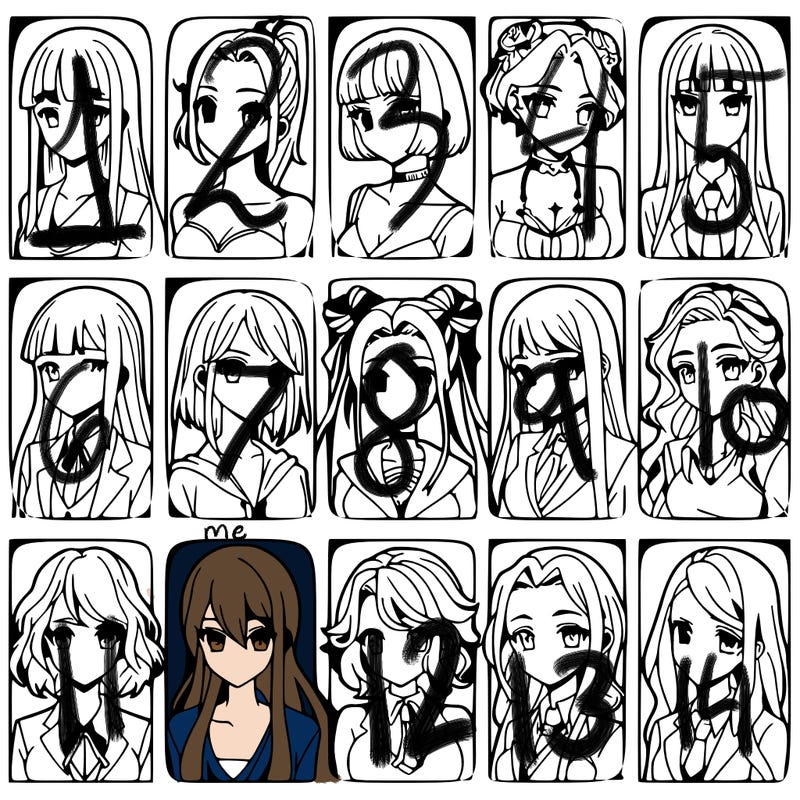 girls that look diffrent anime