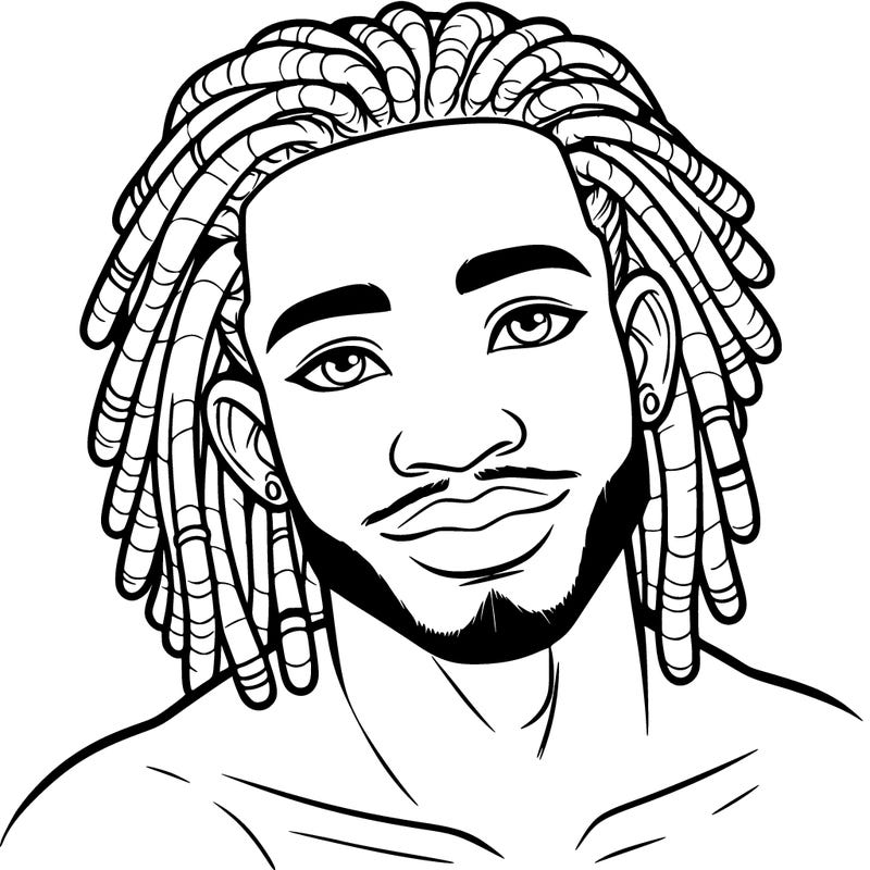 beautiful african american man with dreads