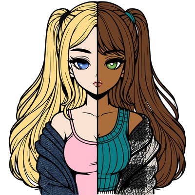 realistic girl split