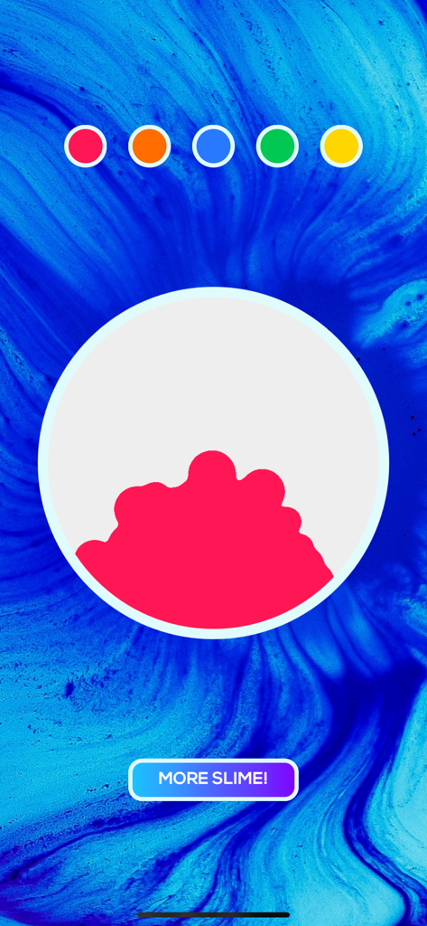 DIY Slime Simulator Fun - DIY Slime Simulator Fun app interface showing pink slime and color options