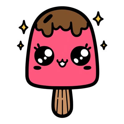 cute ice cream popsicle