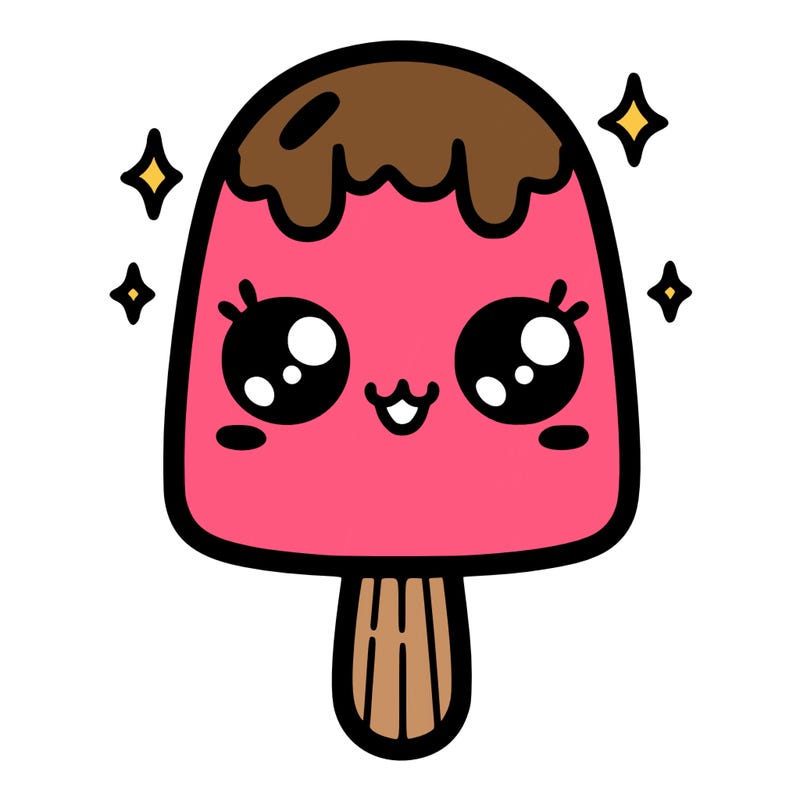 cute ice cream popsicle