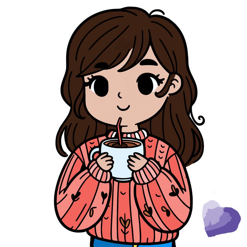 girl in sweater drinking hot chocolate