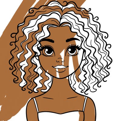 woman with curly hair