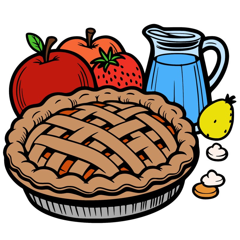 a pie of food