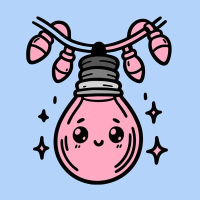 small bulb of a garland
