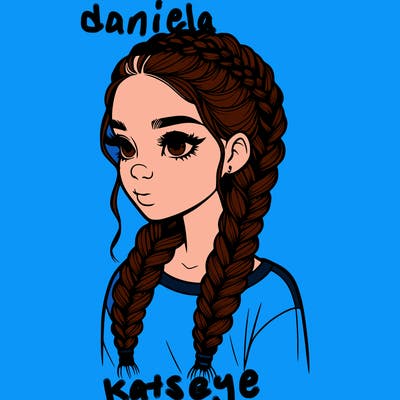 realistic girl with braids