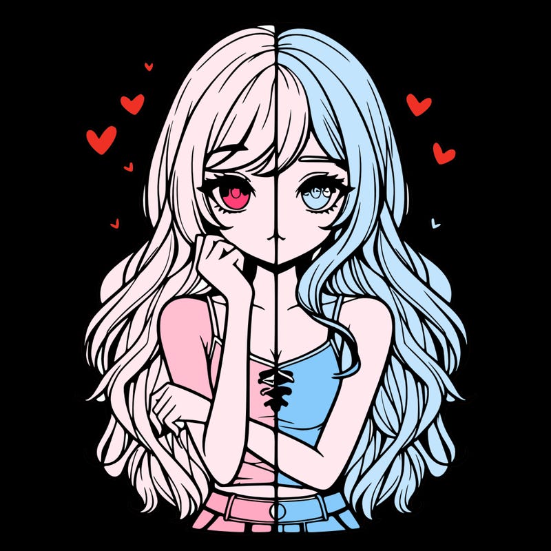 realistic girl split