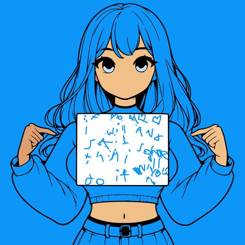 girl holding a blank sign in a long sleeve crop top