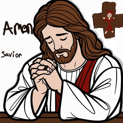 jesus praying to god