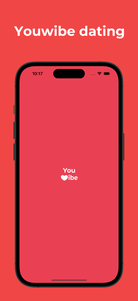 Youwibe - Dating App & Flirt - Youwibe dating app splash screen on an iPhone