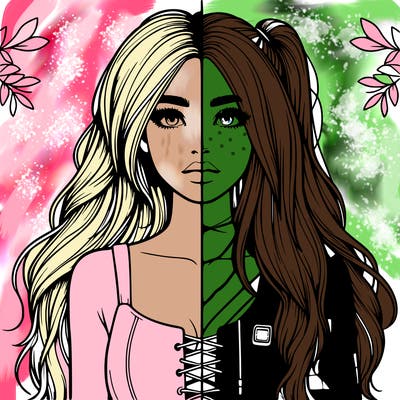 realistic girl split