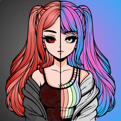 realistic girl split