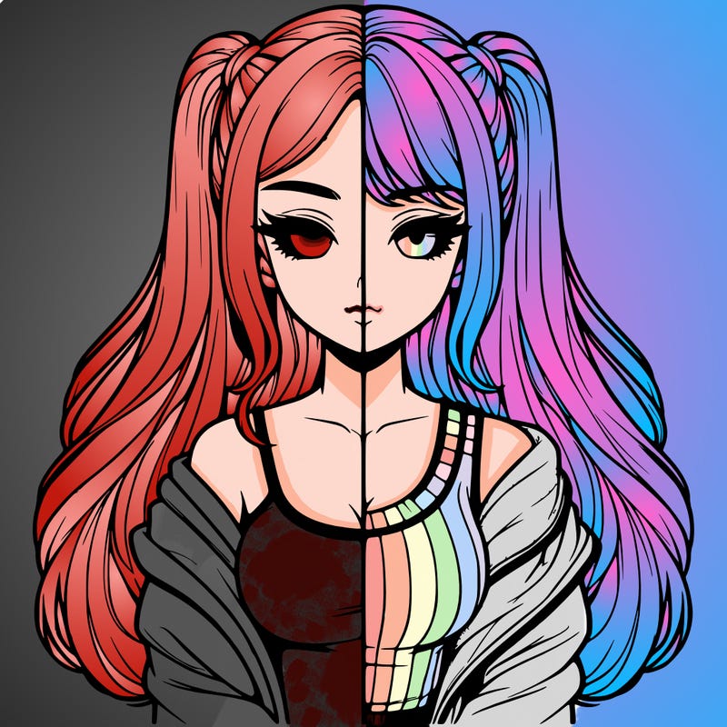 realistic girl split