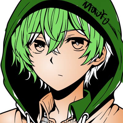 anime guy in hoodie