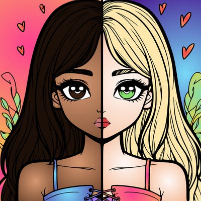 realistic girl split