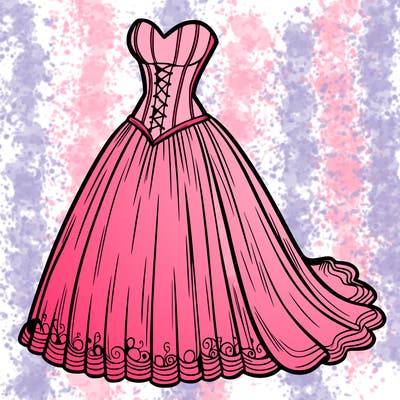 wedding dress-corset and a long and flowy skirt