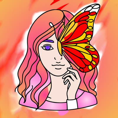 a women whose part butterfly