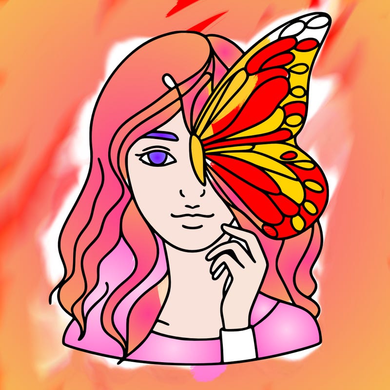 a women whose part butterfly