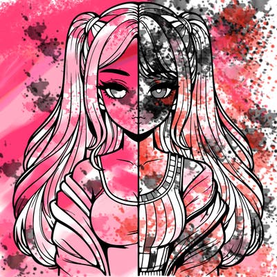 realistic girl split
