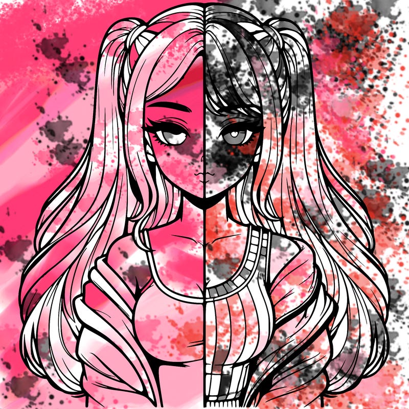 realistic girl split