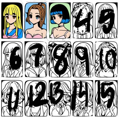 girls that look diffrent anime