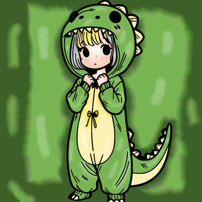 dino onesies on girl