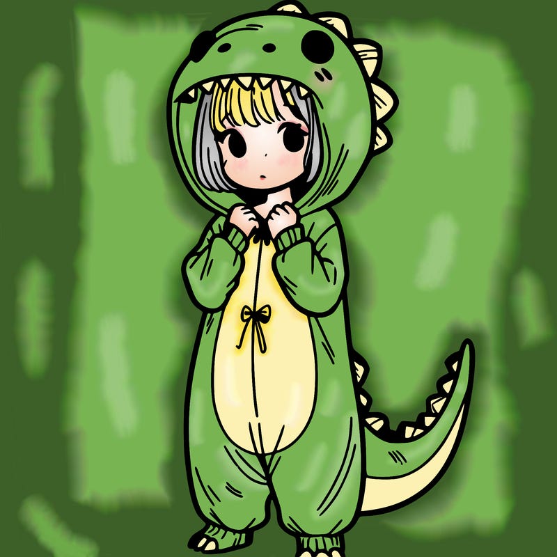 dino onesies on girl