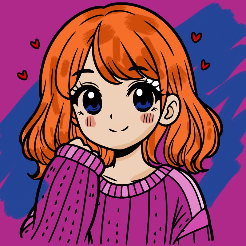 teen age girl with cute sweater