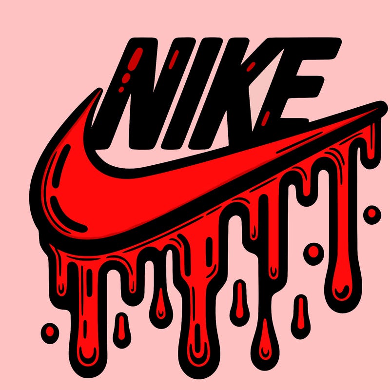 dripping nike logo