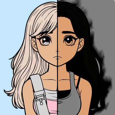 realistic girl split