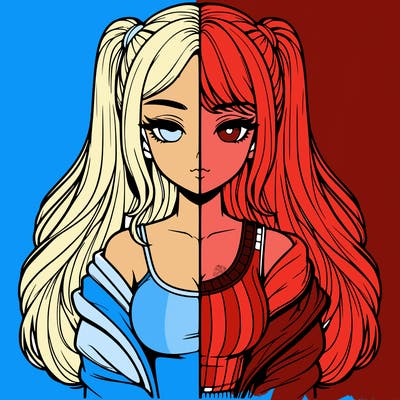 realistic girl split