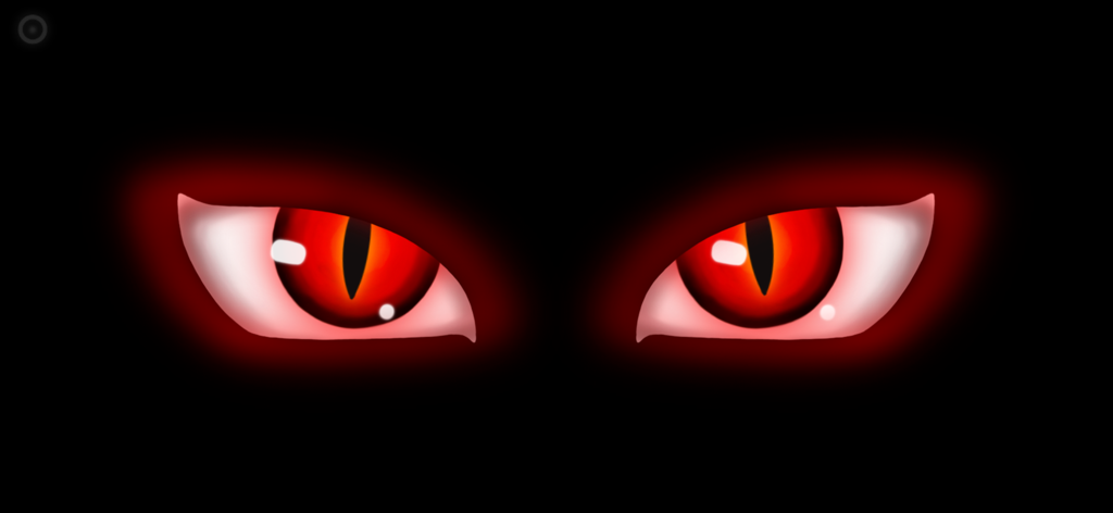 Prank Eyes - Glowing red scary anime eyes on a black background