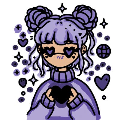 aesthetic heart girl