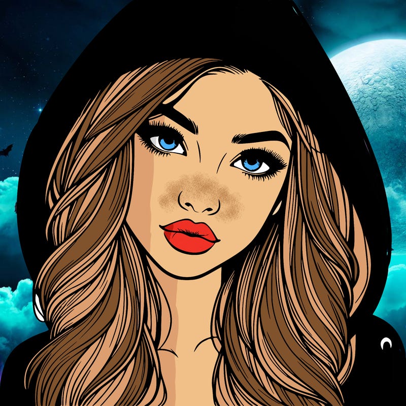 realistic beautiful girl with a hood on