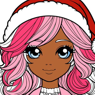 realistic christmas girl