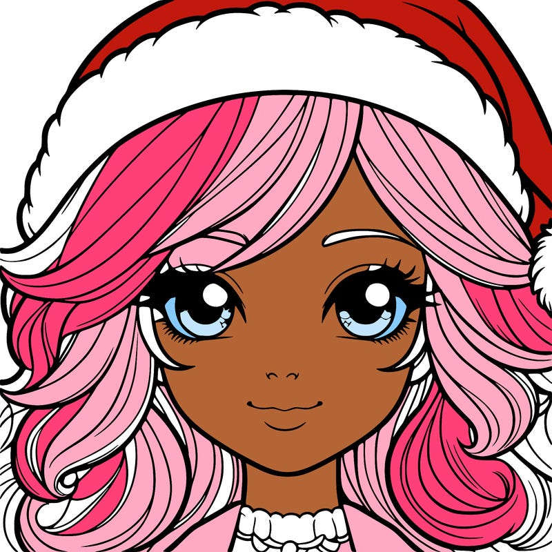 realistic christmas girl