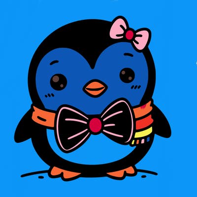 penguin with a bowtie