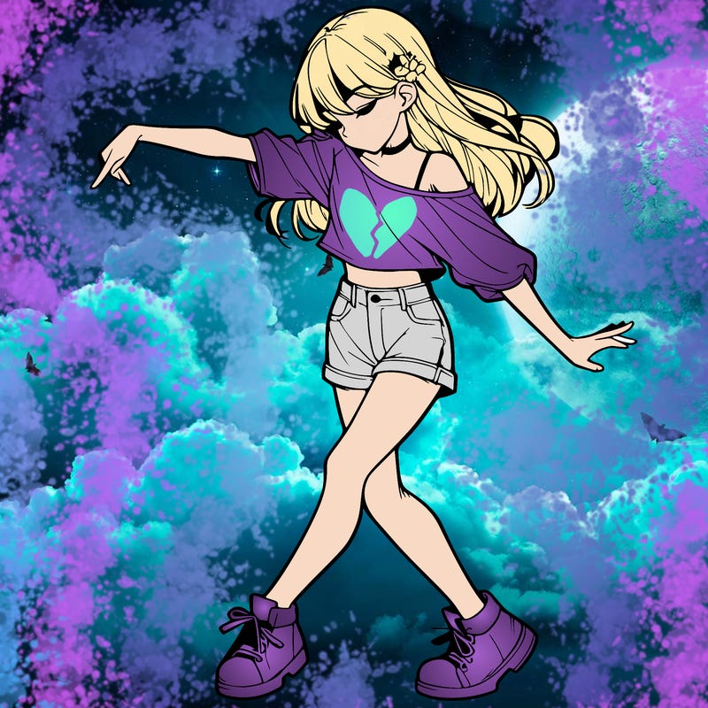 realistic girl danceing