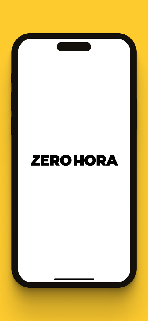 ZH Jornal Digital - Splash screen of the ZH Jornal Digital app with the Zero Hora logo on a white smartphone screen